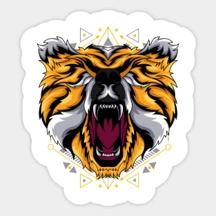 angry bear roar Sticker
